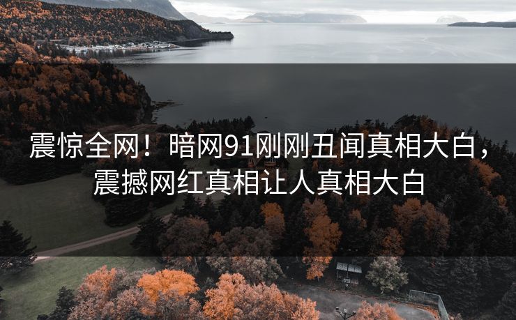 震惊全网！暗网91刚刚丑闻真相大白，震撼网红真相让人真相大白