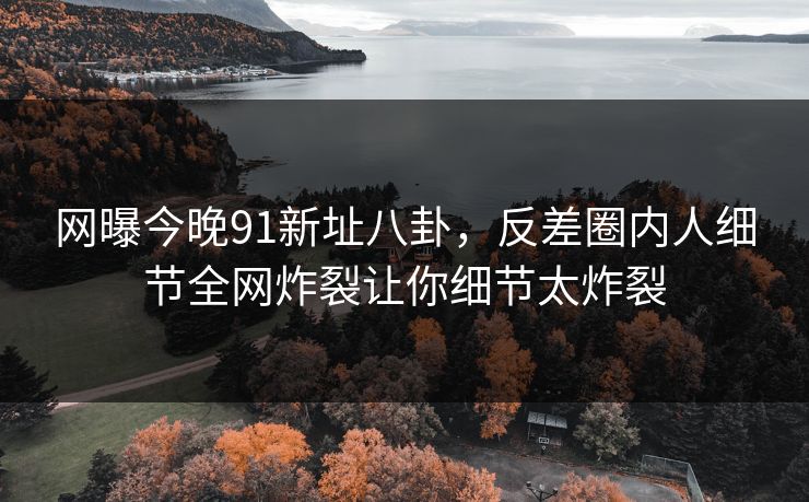 网曝今晚91新址八卦，反差圈内人细节全网炸裂让你细节太炸裂  第1张