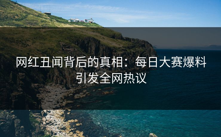 网红丑闻背后的真相：每日大赛爆料引发全网热议  第1张