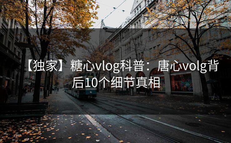 【独家】糖心vlog科普：唐心volg背后10个细节真相  第1张